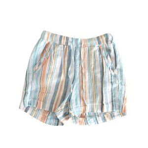 NWOT BRIGGS LINEN BLEND SHORT SHORTS DRAWSTRING POCKETS S